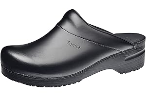 Sanita Karl PU | Sabots Ouvert | Produit Original Fabriqué à la Main pour Homme | Assise Plantaire de Forme Anatomique avec Mousse Souple