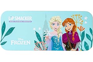 Lip Smacker Frozen Lip & Face Color Tin, Zestaw Kosmetyków Kraina Lodu dla Dzieci z Błyszczykiem do Ust i Jasnymi, Kolorowymi Cieniami do Powiek, w Tym Akcesoria Kosmetyczne