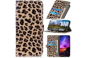 TUUNKMUY Handyhülle für Samsung Galaxy A54 5G Hülle, Handy Samsung A54 5G Hülle, Leder Flip Etui Book Tasche Brieftasche Case und Magnet Kartenfach Handytasche Schutzhülle für Samsung Galaxy A54 5G Leopard