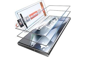 LK Folia ochronna do Samsung Galaxy S24 Ultra do szkła pancernego, 2 sztuki, pełne pokrycie, instalacja samochodowa, 0 kurzu i pęcherzyków powietrza, odporna na zarysowania, HD i nie pozostawia