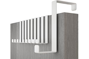 4smile Porte-manteau pour porte - set de 10, blanc - crochet porte 4,1-4,6 cm x 8 cm - accroche stable, fixation murale
