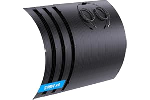 BLZLDD 960W Flexibles Solarpanel Kit, 4X 240W Monokristallin Flexible Solarmodul mit 3 m MC-4 Kabel, IP67 Wasserdicht Solarpanel für Wohnmobil, Balkonkraftwerk, Off-Grid-System, RV, Camping, Boot