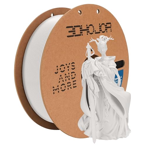 3DHOJOR 3D Printing Filament high-Speed PLA Filament 1.75mm 300mm/s 1kg Cardboard Spool Dimensional Accuracy +/- 0.03 mm Fit Most 3D FDM Printer-White