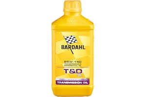 Bardahl - Olio Trasmissione T&D Oil, Lubrificante per le Trasmissioni Manuali e i Differenziali di Viscosità SAE 85W-140, Adatto a Severe Condizioni di Esercizio, 1 Litro