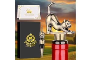 ‎LKKCHER LKKCHER Katze Weinverschluss, Katzen Deko Geschenke für Katzenliebhaber Frauen Männer, Katze Geschenke, Geburtstagsgeschenke, Weihnachtsgeschenke für Frauen Männer, mit Geschenkbox