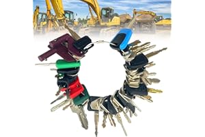 REBUCINA Heavy Equipment Keys Set 42 Pcs,Plant Keys for Machinery,Ignition Starter Plant Key Set,Compatible with John Deere Case Caterpillar Komatsu JCB Kubota Bobcat JLG Etc,Excavators Graders Bulldozers