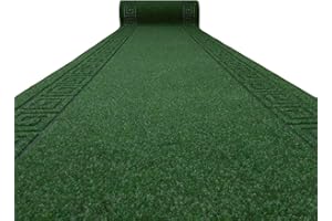 CASATESSILE CASA TESSILE Alfombra Grek Inca 68 cm de Ancho y Largo Verde