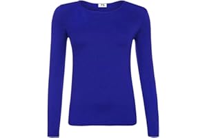 7STYLES® Girls TOP Long Sleeve T Shirt Kids Basic Plain TOP Crew Neck School Uniform 5-13