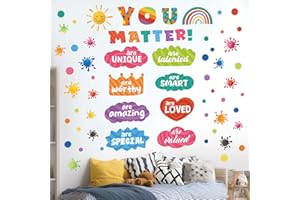 DECOWALL DS9-8082 Inspirational Quotes Wall Stickers Colorful Letter Educational Wall Decals for Bedroom Living Room Home décor Art Positive Motivational Phrases Classroom Nursery School