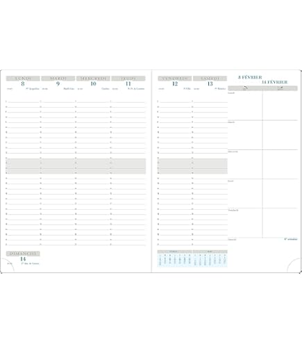 Stock Bureau - EXACOMPTA Agenda De Bureau Visuel Horizons 20 Eden 15 X 21 Cm Semainier Janvier A Decembre Gris Fonce