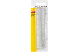 Eberhard Faber 570008 - Regla de aluminio, de unos 15 cm de longitud, con escala en milímetros y centímetros, antideslizante, para uso escolar, de oficina y de ocio