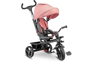 Lionelo Haari 2 in 1 Triciclo bici e passeggino fino a 25kg, Pieghevole, Fronte mamma e fronte strada, Regorabile compatto con Borsa e portabibite, Cinture a 3punti Triciclo per bambini da 1 a 5 anni