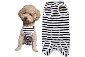 Kukaster Pet Hundebody Nach Op Hündin Rüde Kastration Wundschutzanzüge für Hund, Nylonschnalle für Haarausfall, Allergien, Rasur, Blau weiß, XL