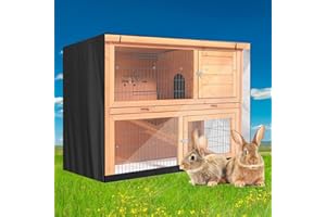 Excerando Abdeckung für Kaninchenstall, strapazierfähig, 210D, doppelschichtig, thermischer Stall, Abdeckung für Kaninchenstall, Abdeckung für den Winter, 121,9 cm L x 50,8 cm B x 104,1 cm H