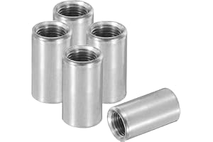 PATIKIL 0,12 tum NPT hona svetskoppling, 5-pack 304 rostfritt stål gängad halvkoppling svetsning på bung-beslag anslutning för rör bränsletank