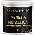 GRANOTONE Acrylic Venezia Metallic Colour, Non-Fading & Shimmering Metallic Acrylic Paint with Rich Pigments, Non-Toxic Metallic Colours Ideal for Kids, Artist & Beginners, 1 L (Copper)