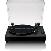 Lenco LS-60 Hoparl&ouml;rl&uuml; Ahşap D&ouml;ner Tabla - Bluetooth Alma ve Verme - AT-3600 MMC - 3 Hız 33/45/78 RPM - 2x5 W - Metal Kol - R