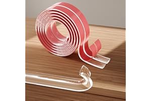 BUKYCAT Kantenschutz Baby Transparent - Eckenschutz Selbstklebend Klebestreifen für Schubladen, Schränke - Silikon Kantenschutz (2m)