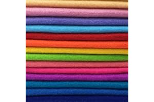 flic-flac 28pcs Thick 1.4mm Soft Felt Fabric Sheet Assorted Color Felt Pack DIY Craft Sewing Squares Nonwoven Patchwork (20 X 20 cm)