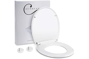 Dembexo® Abattant WC avec Frein de chute, Lunette de toilette clipsable, Fermeture en Douceur, Lunette WC Antidérapante, Universelle,Démontage en un clic,Nettoyage facile +10 Couvertures Hygiéniques