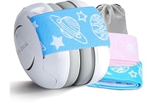 SuplutuX Baby Gehörschutz, Bequemer Kinder Ohrenschützer für Babys, Lärmschutz Kopfhörer für den Empfindlichen Babykopf, Verbessert den Schlaf unterwegs, Mit 2 weichen Stirnbändern
