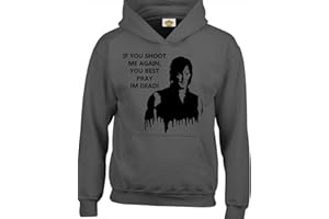 Crown Designs If You Shoot Me Again Daryl Silhoette Zombie TV Show Inspired Gift Unisex Hoodies for Men, Women & Teenagers