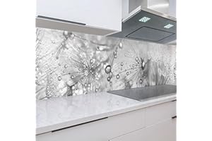 Rodnik Küchenrückwand robuste ABS-Kunststoff Platte Monolith in Deluxe Qualität, Direktdruck. MOTIVAUSWAHL (Pusteblumen, 60x200 cm)