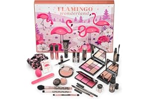 Calendrier de l'Avent beauté « PINK FLAMINGO X-MAS » 2025, LAHAYE, WONDERLAND EDITION 24 surprises maquillage et cosmétiques haut de gamme pour Noël, coffret cadeau, calendrier de l'Avent maquillage