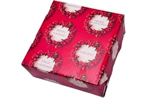 arkamii carta da regalo formato 86 x 64 cm disegno natale natalizio 3 fogli formato grande (ND14)