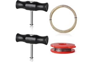 efuturetime Drut do cięcia przedniej szyby z uchwytem, narzędzie do demontażu szyby samochodowej z 20 m stalowym drutem do cięcia szyb okiennych