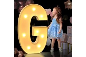 IINCOOY Großer Festzelt-Leuchtbuchstabe, Festzelt-Leuchtbuchstaben, Mosaik-Riesen-Festzeltbuchstaben for Geburtstage, Hochzeiten, Babyjubiläen (Color : G, Size : 100cm)