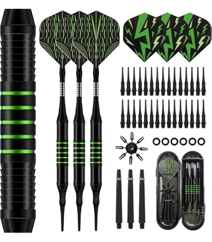 Set Freccette Professionali Punta Plastica, 3 Pezzi + 30 Punte E Custodia - Per Bersagli Elettronici - Foto 6