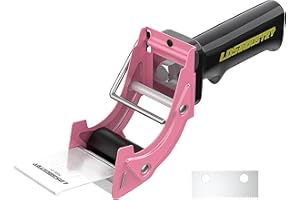 Rapid-Replace Packing Tape Dispenser Gun with Extra Blade by LDS Industry, 2 in (50mm) Lightweight Ergonomic Industrial Heavy Handheld Duty Tape Cutter for Carton, Packaging and Box Sealing, Orange