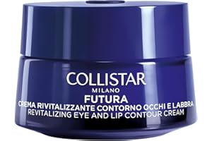 Collistar Futura Crema Contorno Occhi e Labbra Anti-Età, Crema Rivitalizzante Illuminante, Anti-Rughe, Senza Siliconi, con Peptidi Vegetali e Antiossidanti, Dermatologicamente Testata, 15 ml