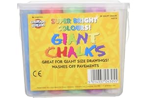 BE CREATIVE Artstraws Ltd AL510, Tizas gigantes, Colores surtidos, Pack de 20 piezas