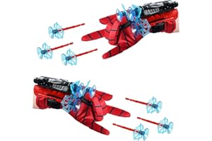 Gants de Lanceur, Gant de Cosplay en Plastique pour Enfants, Gant de Lanceur Spiderman, Jouets de Poignet Lanceur de Héros, Spiderman Gant Lanceur de Toile, Jouets Cosplay pour Enfants (B)