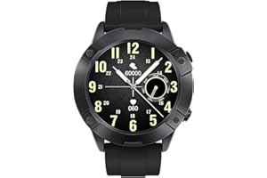 CUBOT N1-1.28 "Smartwatch, 25 giorni di autonomia, frequenza cardiaca, 5 ATM, 49 mm, notifiche, Bluetooth 5.0, colore nero