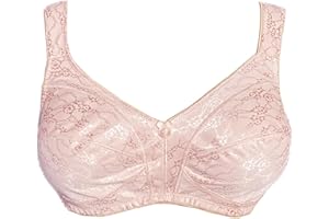 BIMEI Reggiseno per mastectomia con tasche per protesi mammaria reggiseno senza ferretto per tutti i giorni - F21, rosa