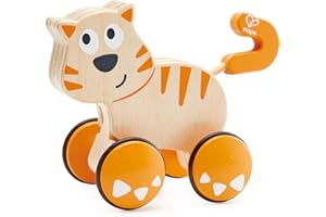 Hape E0363 Dante Push and Go - Push and Pull Wooden Cat Toy