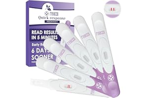 VELVERVY 6 pcs Test de Embarazo, Detección temprana test, Pruebas de embarazo, Prueba de Embarazo Resultado Rapido en 3 Minutos (Púrpura)