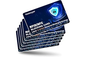 VESTORYYER 6 Pack RFID Blocking Card,Debit Credit Card Protector,credit card protector,Card Blocker for Contactless Cards,Anti-Theft Debit Protecto,force field max card protector,Protection for Identity Document
