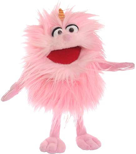 Marionnette Living Puppets Elmo – 33 Cm – Peluche à Main Sesame Street – Qualité Supérieure – Lavable 30°C – Dès 3 Ans