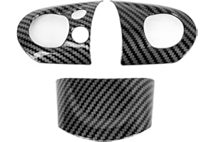Otufan Autocollant décoratif pour Volant de Voiture Fibre De Carbone Garniture de décoration de Volant de Voiture pour Mini Cooper R54 R55 R56 R60