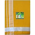 Stylesindia Men's Cotton Colored Dhoti with Fancy Border Kerala-style Veshti Mundu Kaili Lungi 2.0 Mtrs