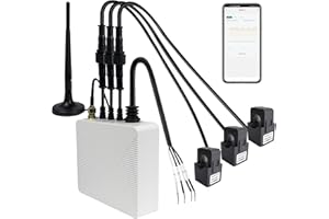 OWON 3-Phase WiFi Smart Home Energy Monitor with 3x200A Circuit-Level Sensors - Real-Time Electricity Meter Smart Life Vue