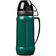 Chef Aid 1 Litre Flask with 2 Cups - Stay Hydrated Anywhere! Freezer Safe, Suitable for Liquids up to 100C, Green