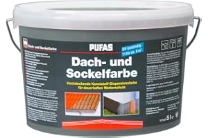 PUFAS Dach- und Sockelfarbe 5 L Farbe: Schiefer 950 Dachfarbe Sockel-Anstrich