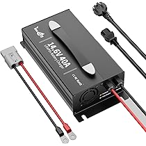 Timeusb LiFePO4 Acculader, 29,2 V 20 A, 24 V, lithium-acculader, laad- en 0 V-laadfunctie, CC/CV-laadniveaus, geschikt voor 24 V LifePO4 batterij met led-indicatoren, 4 beschermingsfuncties