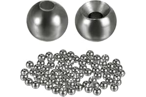 TIXIPEM Tungsten Beads for Fly Tying - Slotted Head Ball for Tackle Craft & Fishing Sink Deeper Faster Fly Fishing Materials