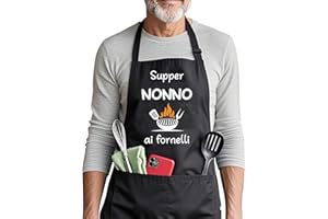 CRAHALEN Grembiule Masterchef Regalo Mamma Papa Nonno Nonna Grembiule Cucina Idee Regalo